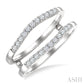 1/3 Ctw Round Cut Diamond Insert Ring in 14K White Gold