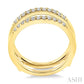 1/3 Ctw Round Cut Diamond Insert Ring in 14K Yellow Gold
