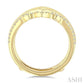 1/3 Ctw Chevron Center Round Cut Diamond Crown Insert Ring in 14K Yellow Gold
