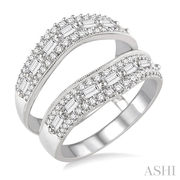 1 1/10 Ctw Diamond Insert Ring in 14K White Gold
