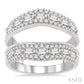 1 1/10 Ctw Diamond Insert Ring in 14K White Gold