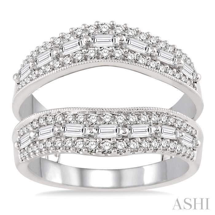 1 1/10 Ctw Diamond Insert Ring in 14K White Gold