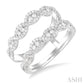 3/4 Ctw Round Cut Diamond Insert Ring in 14K White Gold