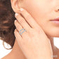 3/4 Ctw Round Cut Diamond Insert Ring in 14K White Gold