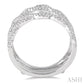 3/4 Ctw Round Cut Diamond Insert Ring in 14K White Gold
