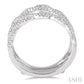 3/4 Ctw Round Cut Diamond Insert Ring in 14K White Gold