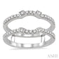 3/8 Ctw Round Cut Diamond Insert Ring in 14K White Gold