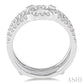 3/8 Ctw Round Cut Diamond Insert Ring in 14K White Gold