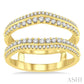 5/8 Ctw Round Cut Diamond Insert Ring in 14K Yellow Gold