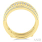 5/8 Ctw Round Cut Diamond Insert Ring in 14K Yellow Gold