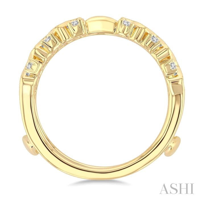 1/2 Ctw Zig-Zag Round Cut Diamond Insert Ring in 14K Yellow Gold