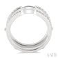1/4 Ctw Round Cut Diamond Insert Ring in 14K White Gold