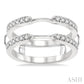 1/3 Ctw Round Cut Diamond Insert Ring in 14K White Gold