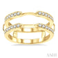 1/3 Ctw Round Cut Diamond Insert Ring in 14K Yellow Gold