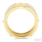 1/3 Ctw Round Cut Diamond Insert Ring in 14K Yellow Gold