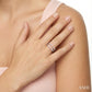 3/8 Ctw Round Cut Diamond Insert Ring in 14K White Gold