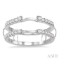 3/8 Ctw Round Cut Diamond Insert Ring in 14K White Gold