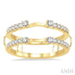 3/8 Ctw Round Cut Diamond Insert Ring in 14K Yellow Gold