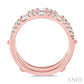 1/2 Ctw Baguette and Round Cut Diamond Insert Ring in 14K Rose Gold