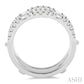 1/2 Ctw Baguette and Round Cut Diamond Insert Ring in 14K White Gold