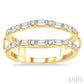 1/2 Ctw Baguette and Round Cut Diamond Insert Ring in 14K Yellow Gold