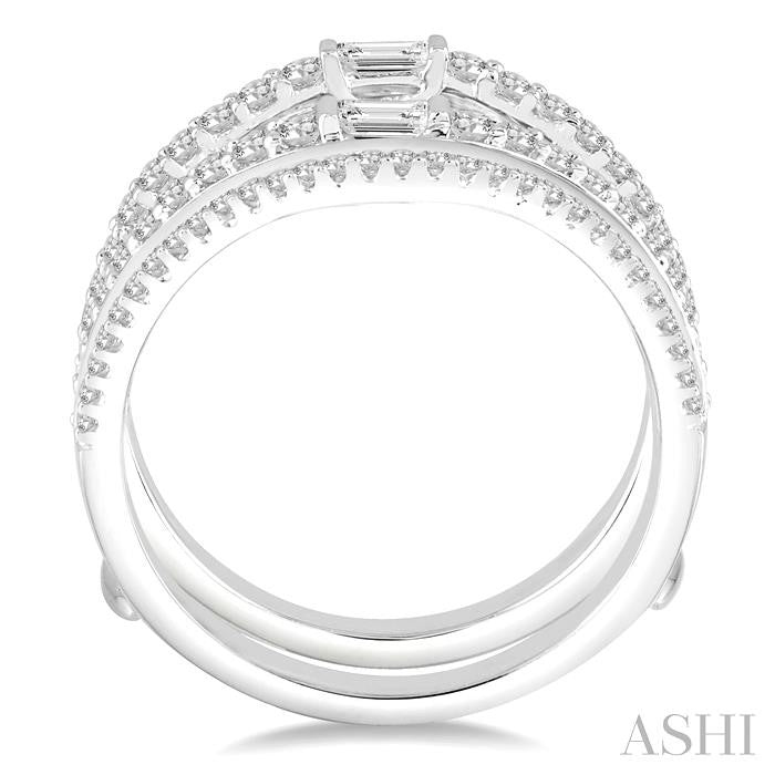 3/4 Ctw Diamond Insert Ring in 14K White Gold