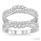 1 Ctw Round Diamond Insert Ring in 14K White Gold