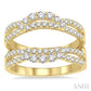 1 Ctw Round Diamond Insert Ring in 14K Yellow Gold