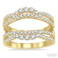 1 Ctw Round Diamond Insert Ring in 14K Yellow Gold