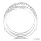 3/8 Ctw Round Diamond Insert Ring in 14K White Gold