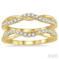 3/8 Ctw Round Diamond Insert Ring in 14K Yellow Gold