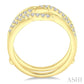 3/8 Ctw Round Diamond Insert Ring in 14K Yellow Gold