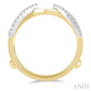 1/4 Ctw Diamond Claw Insert Ring in 14K Yellow and White Gold