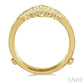 1/2 Ctw Pointed Arch Round Cut Diamond Insert Ring in 14K Yellow Gold