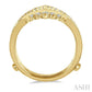 1/2 Ctw Pointed Arch Round Cut Diamond Insert Ring in 14K Yellow Gold