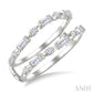 1/2 Ctw Baguette and Round Cut Diamond Link Insert Ring in 14K White Gold