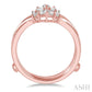 3/8 Ctw Baguette and Round Cut Diamond Insert Ring in 14K Rose Gold