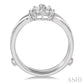 3/8 Ctw Baguette and Round Cut Diamond Insert Ring in 14K White Gold