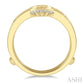 1/3 Ctw Curved Center Round Cut Diamond Insert Ring in 14K Yellow Gold