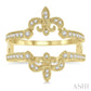 1/4 Ctw Fleur De Lis Round Cut Diamond Insert Ring in 14K Yellow Gold