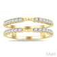 1/2 Ctw Prong Set Round Cut Diamond Insert Ring in 14K Yellow Gold