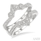 1/3 Ctw Ethnic Crown Center Round Cut Diamond Insert Ring in 14K White Gold