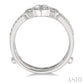 1/3 Ctw Ethnic Crown Center Round Cut Diamond Insert Ring in 14K White Gold