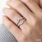 1/3 Ctw Tiara Baguette and Round Cut Diamond Insert Ring in 14K White Gold