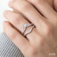 1/3 Ctw Tiara Baguette and Round Cut Diamond Insert Ring in 14K White Gold