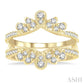 1/2 Ctw Milgrain Twist Round Cut Diamond Insert Ring in 14K Yellow Gold