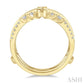 1/2 Ctw Milgrain Twist Round Cut Diamond Insert Ring in 14K Yellow Gold