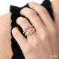 1/2 Ctw Pod Accent Crown Round Cut Diamond Insert Ring in 14K Yellow Gold