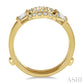 1/2 Ctw Double Arch Baguette and Round Cut Diamond Insert Ring in 14K Yellow Gold