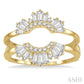 5/8 Ctw Arched Baguette and Round Cut Diamond Insert Ring in 14K Yellow Gold